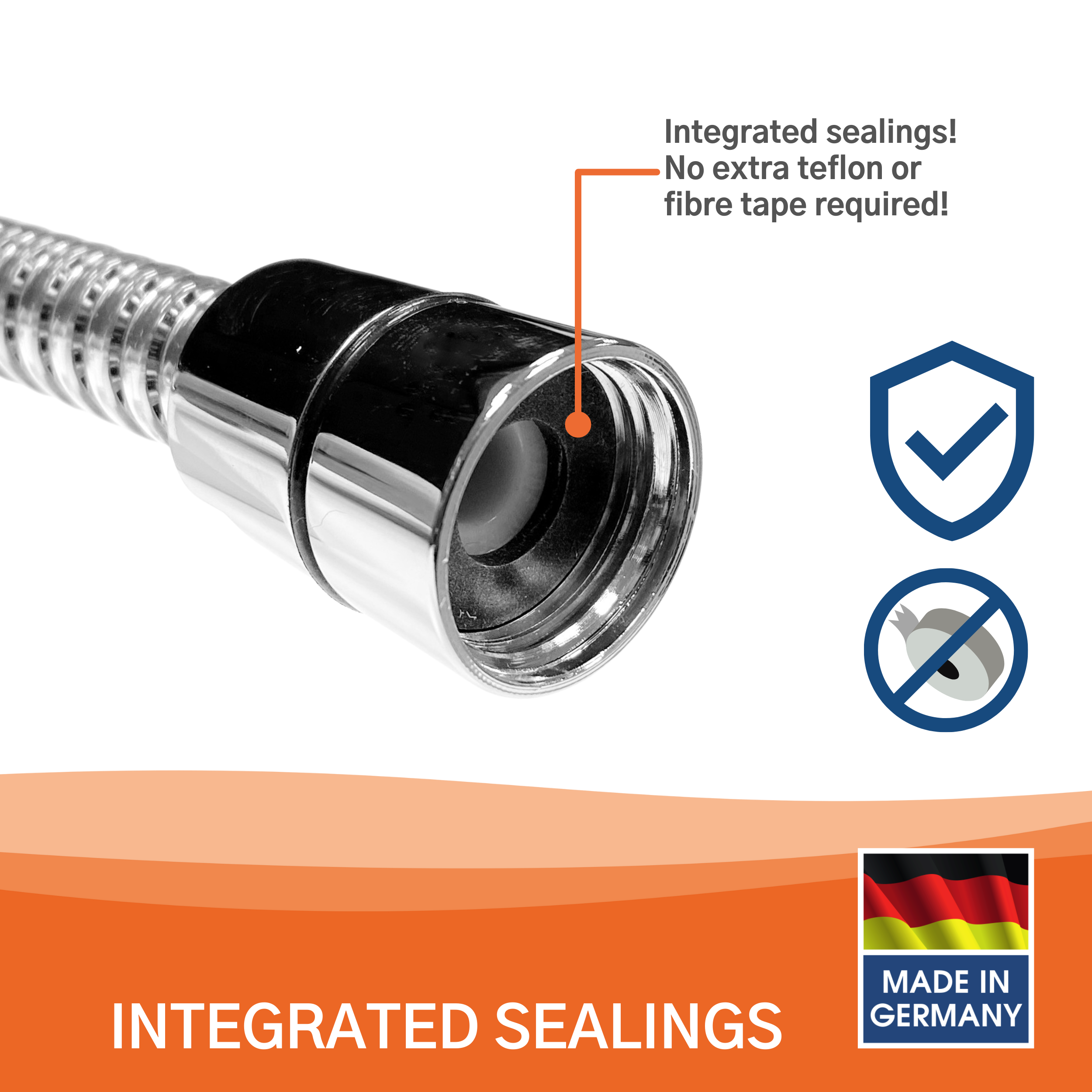 DOLPHIN Hand shower set with hose