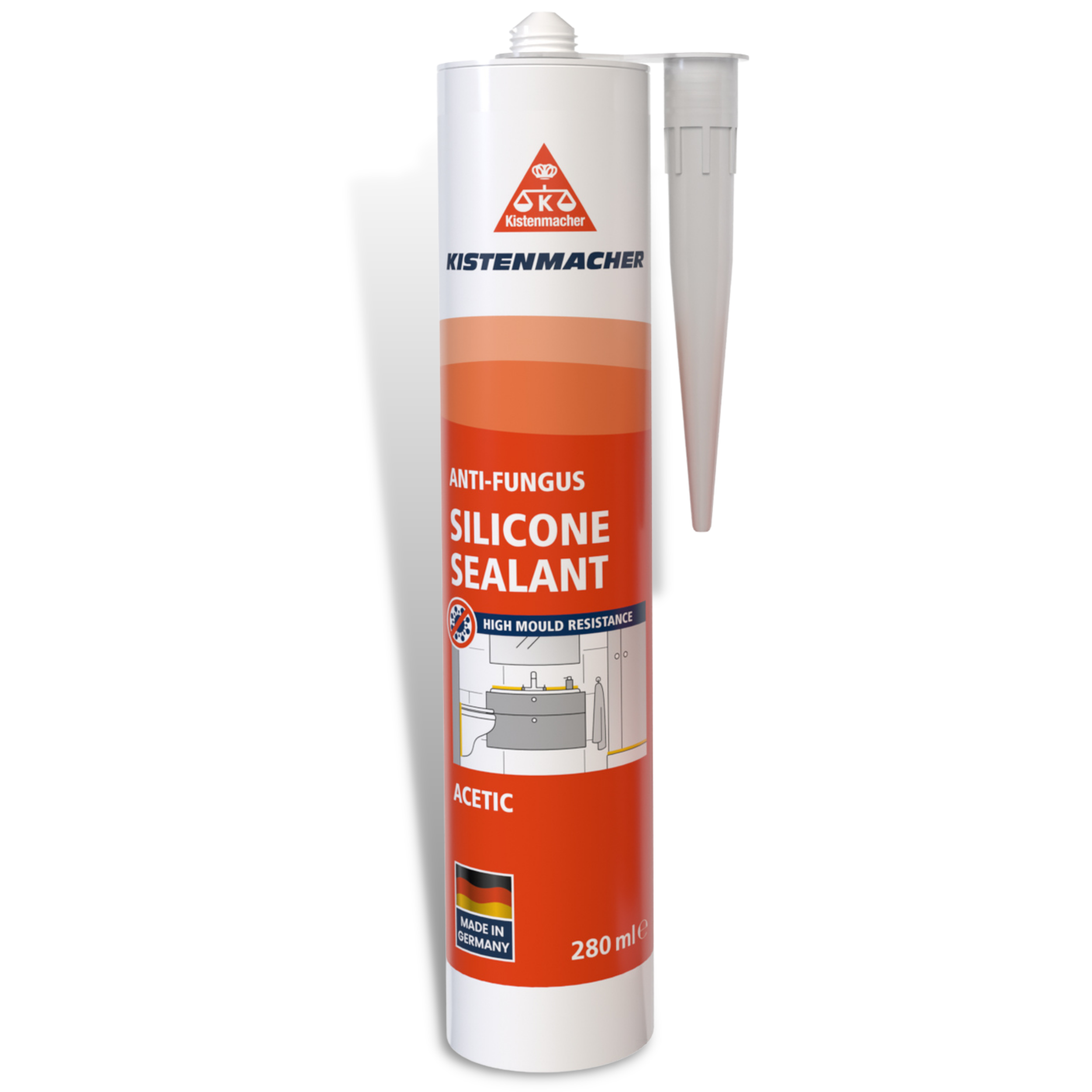 KISTENMACHER Sanitary Silicone Sealant, 280 ml