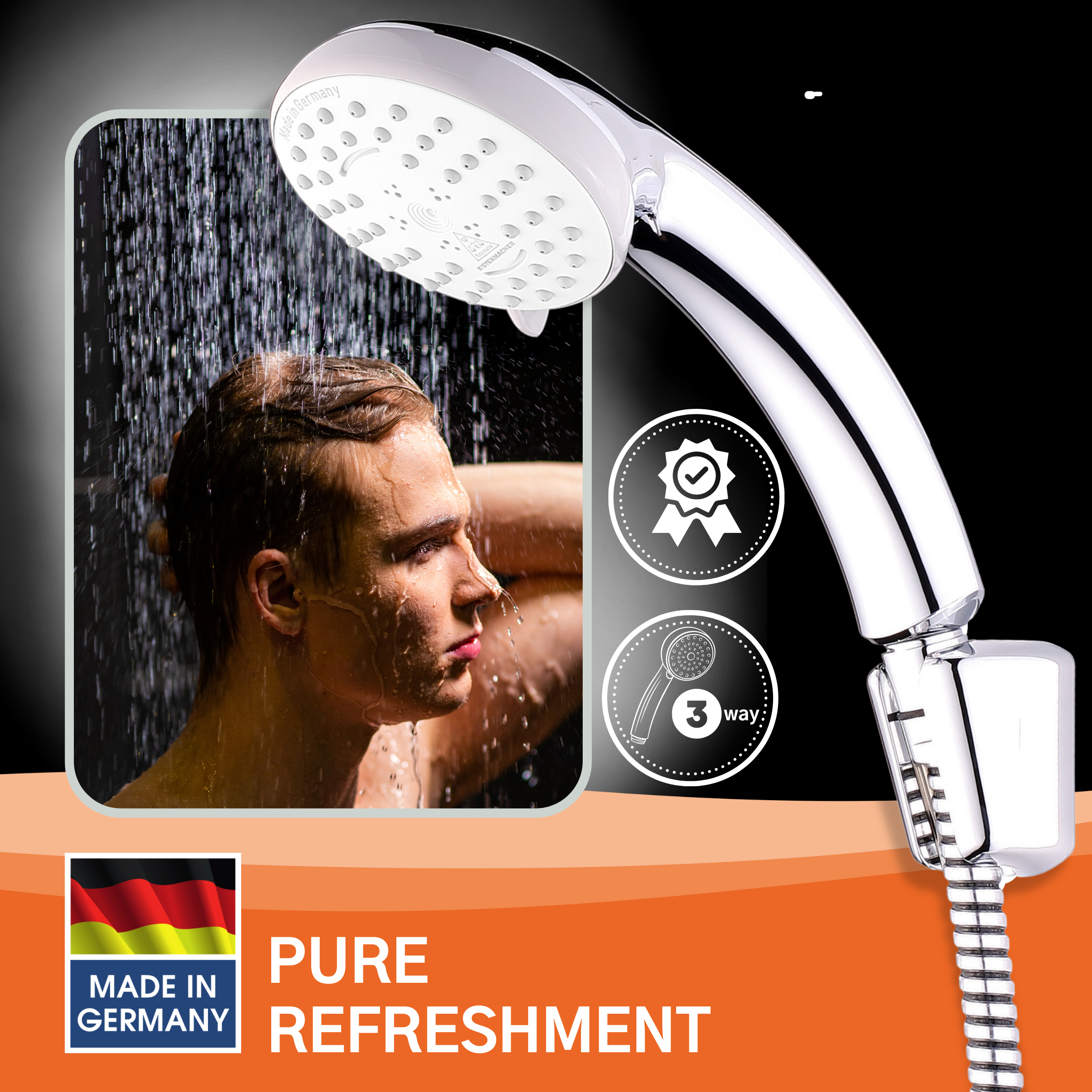 DOLPHIN Hand shower set with hose