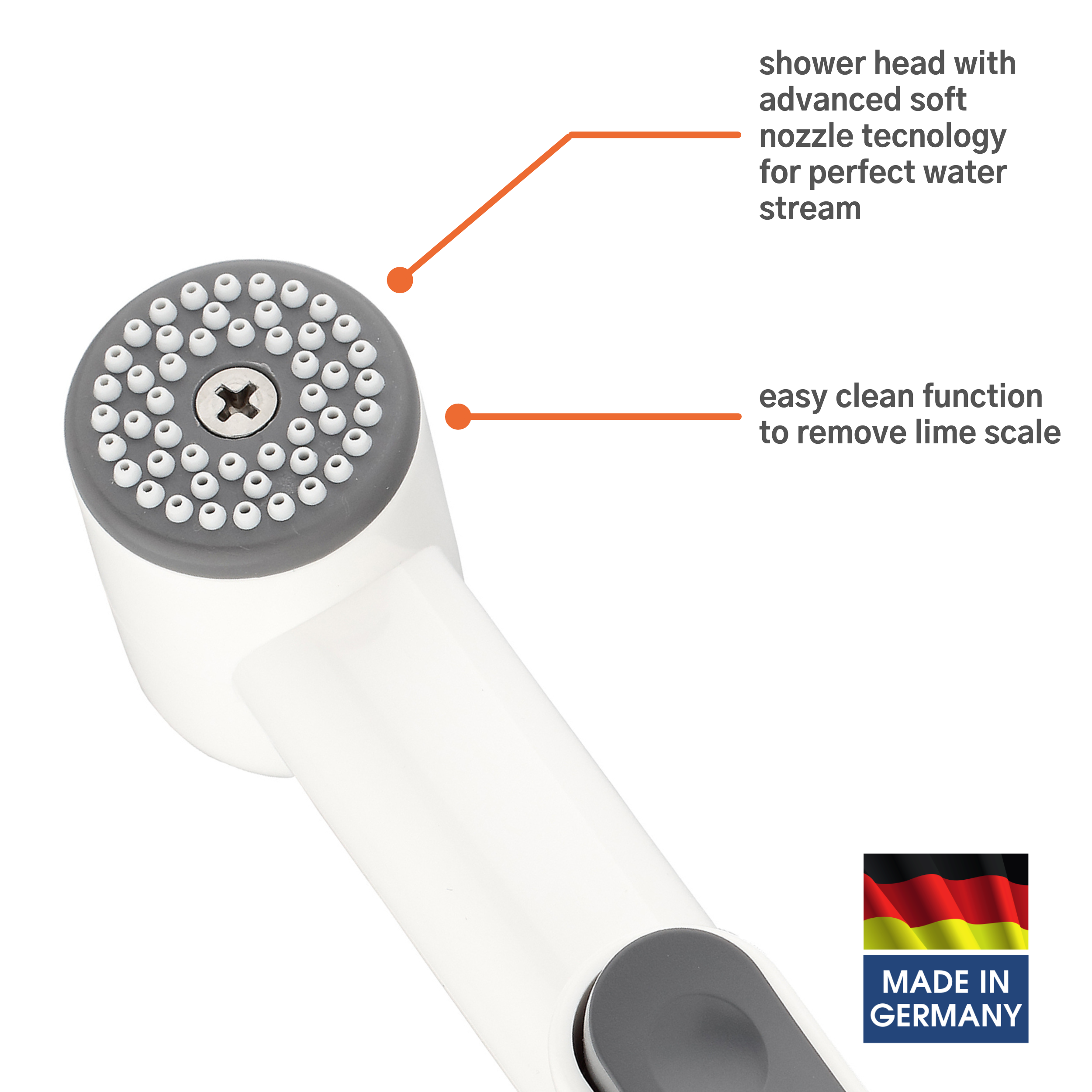 Shattaf-Set KISTENMACHER Classic chrome, complete set with bidet handle, 120 cm bidet hose and wall holder 