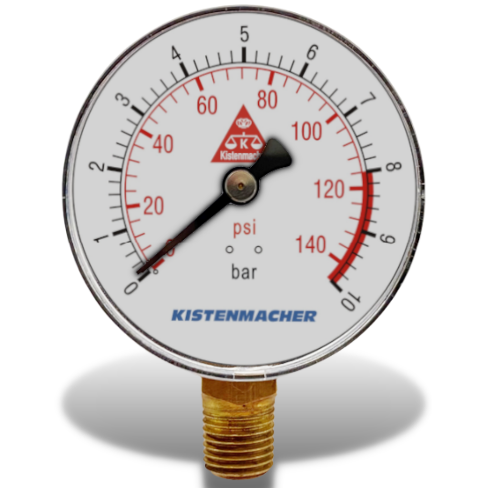 KISTENMACHER Pressure Gauge, bottom connection type, 63mm housing