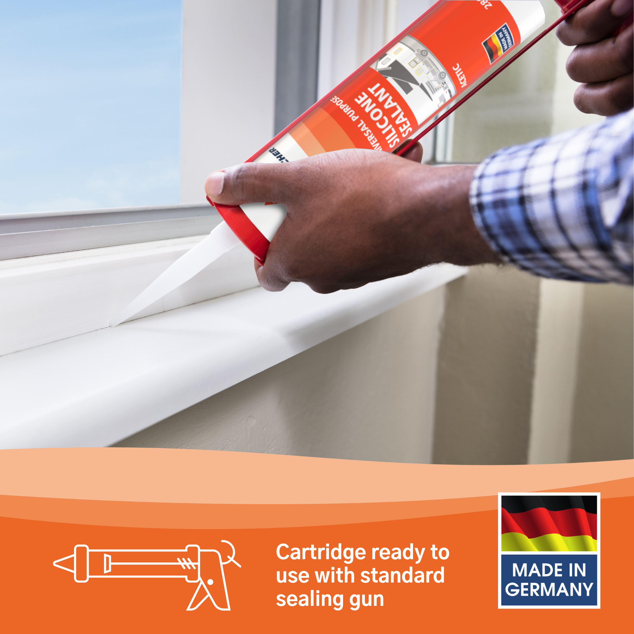 KISTENMACHER Universal Purpose Silicone Sealant, 280 ml, beige