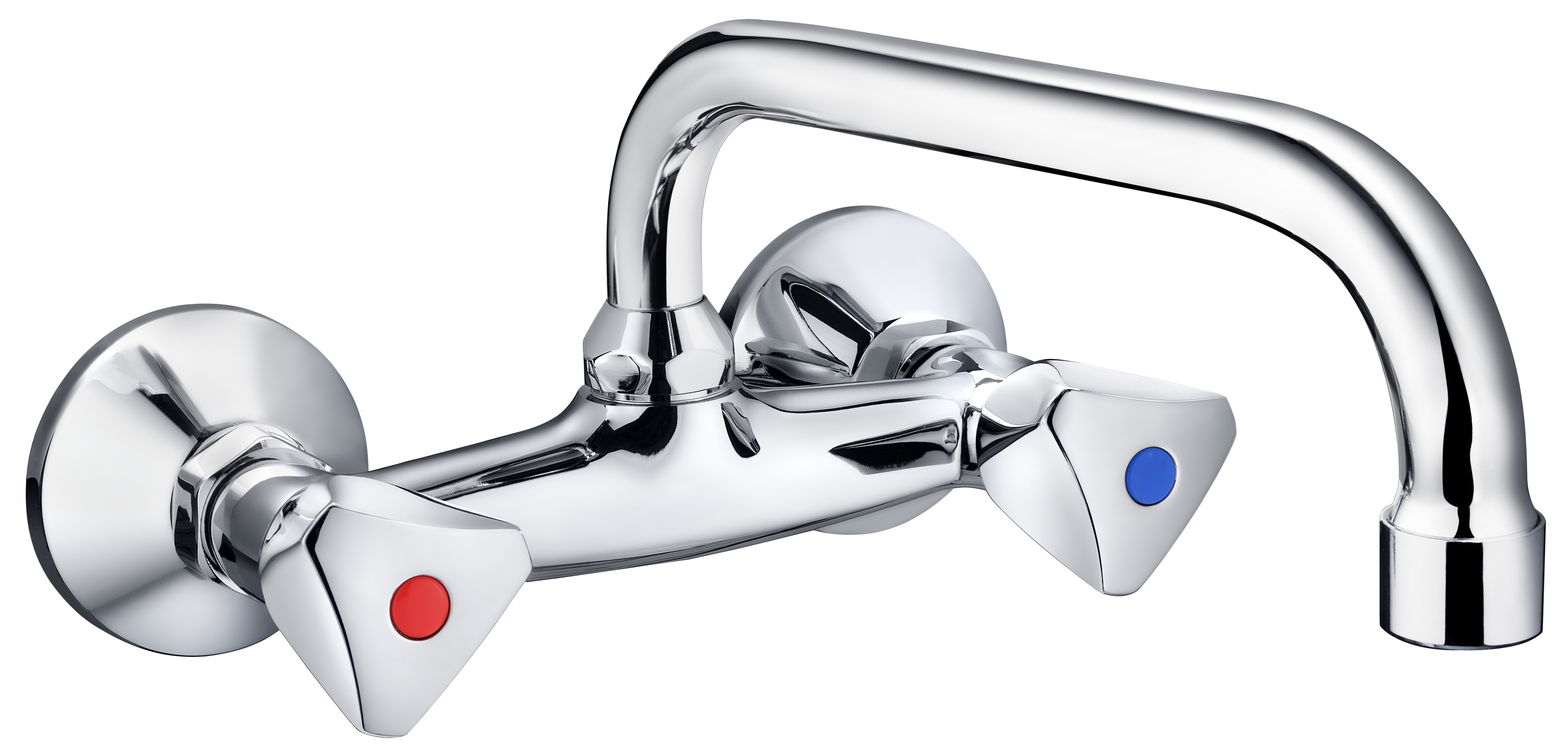 EGK CLASSIC 2-handle wall mounted sink mixer, with U-spout