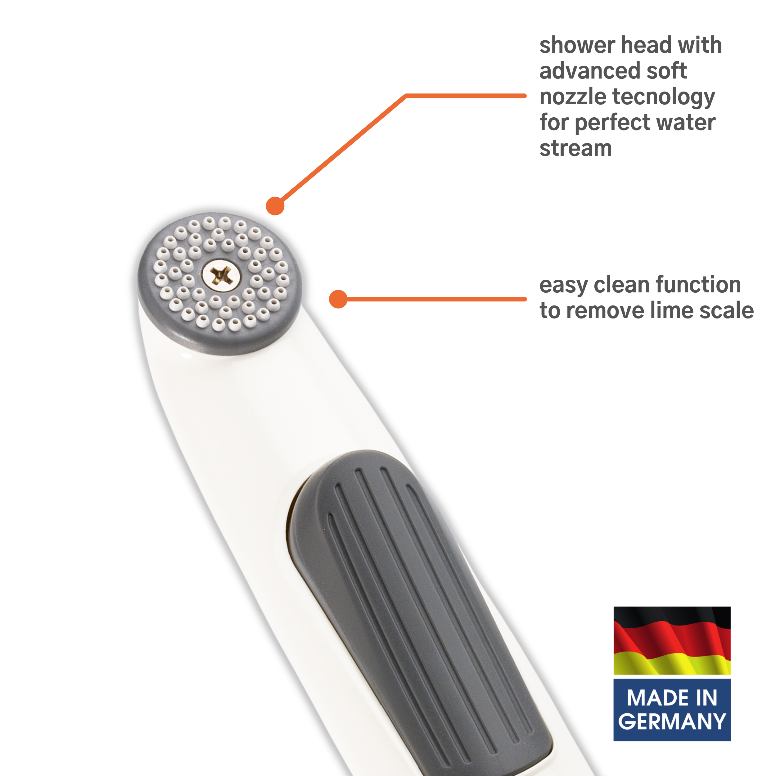 Bidet handle Deluxe, white