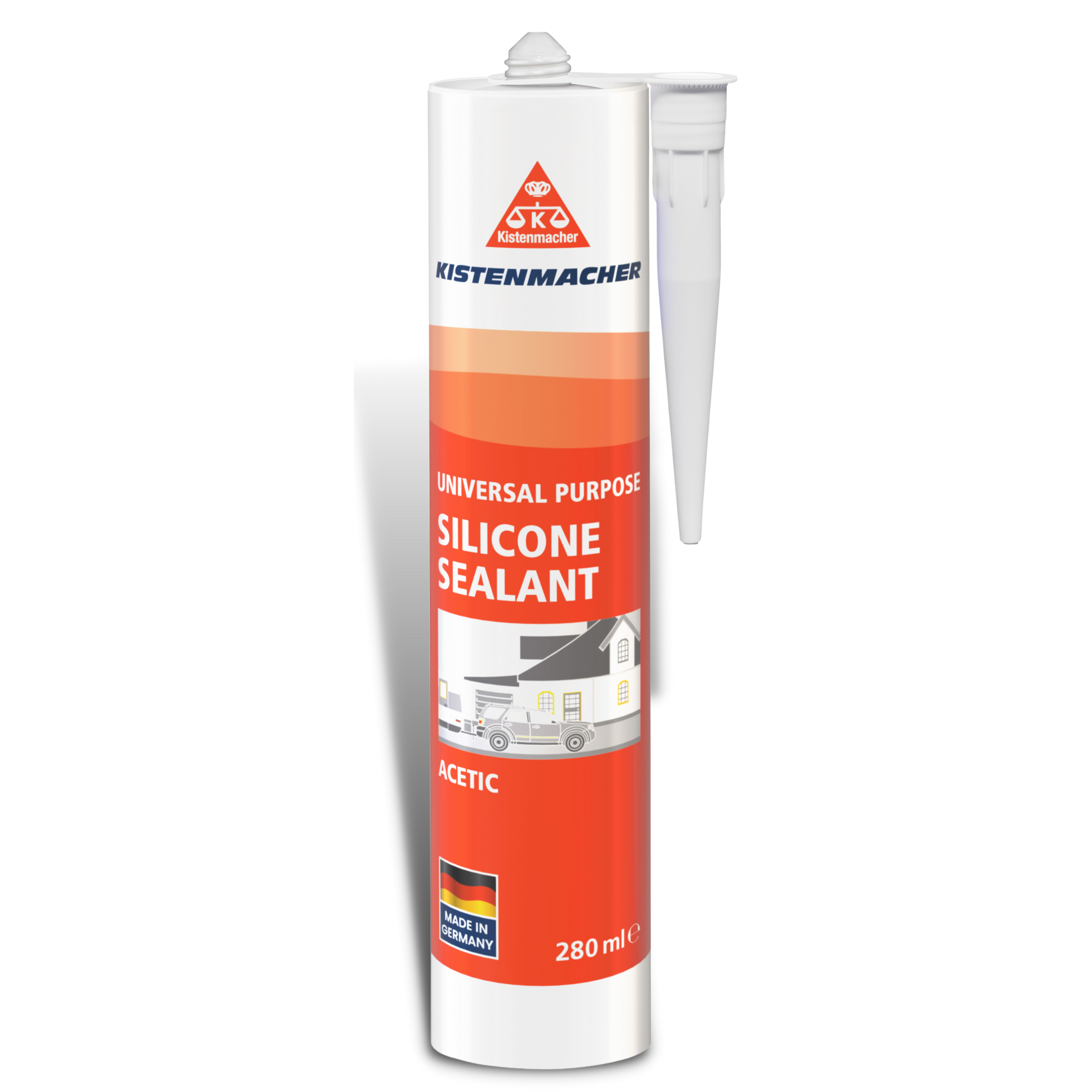 KISTENMACHER Universal Purpose Silicone Sealant, 280 ml