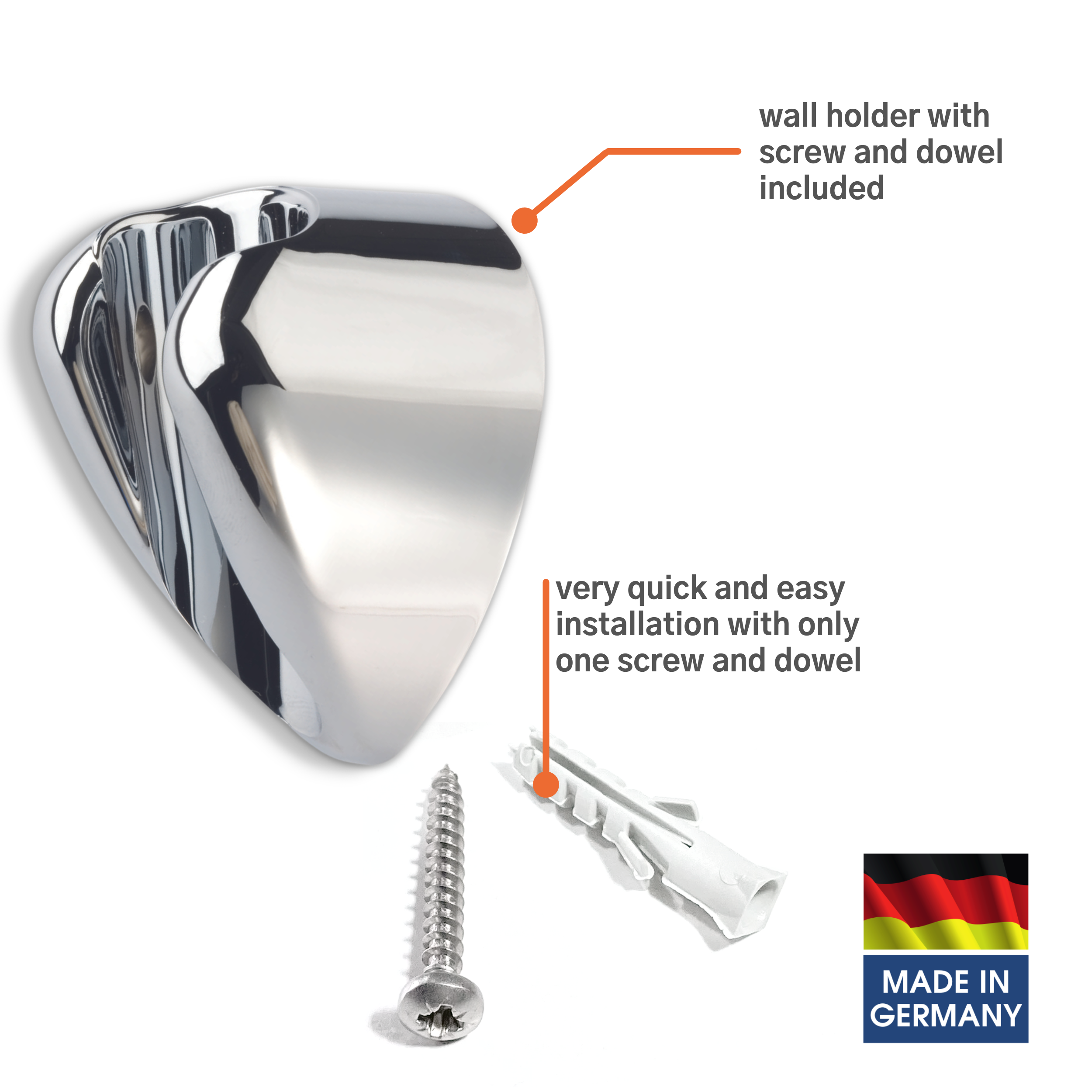 Bidet handle Deluxe, chrome