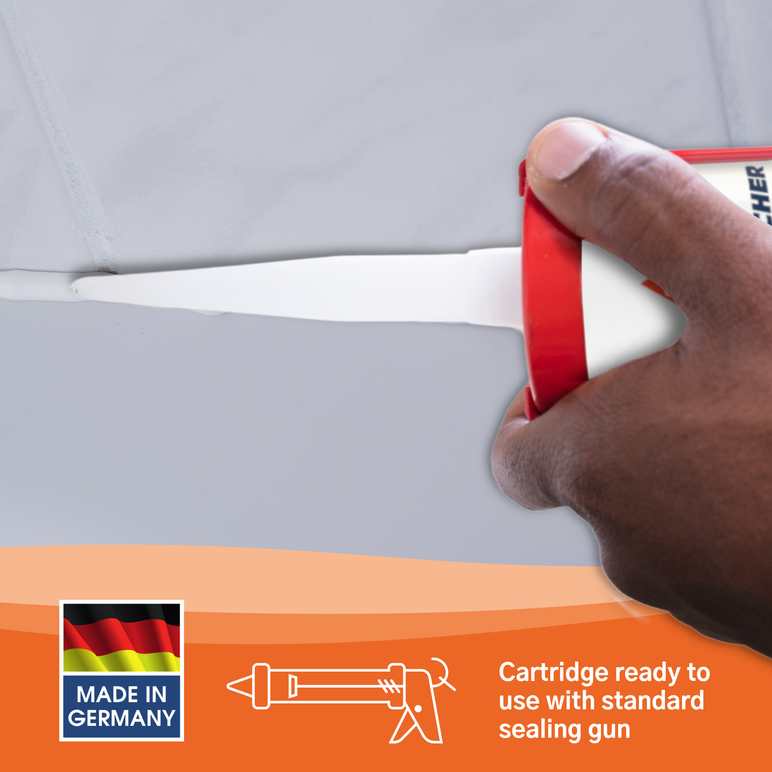 KISTENMACHER Sanitary Silicone Sealant, 280 ml, grey