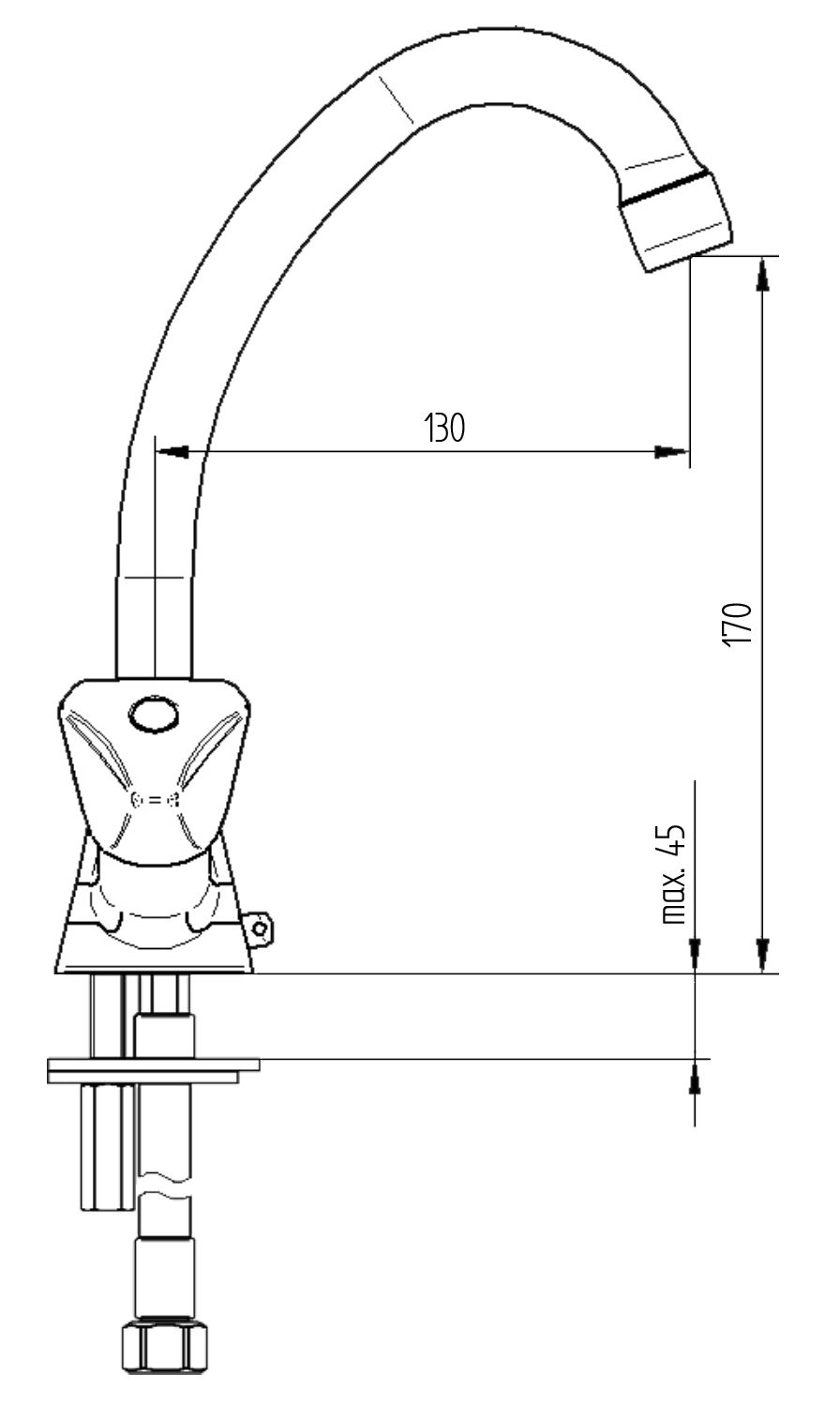 EGK CLASSIC 2-handle basin mixer