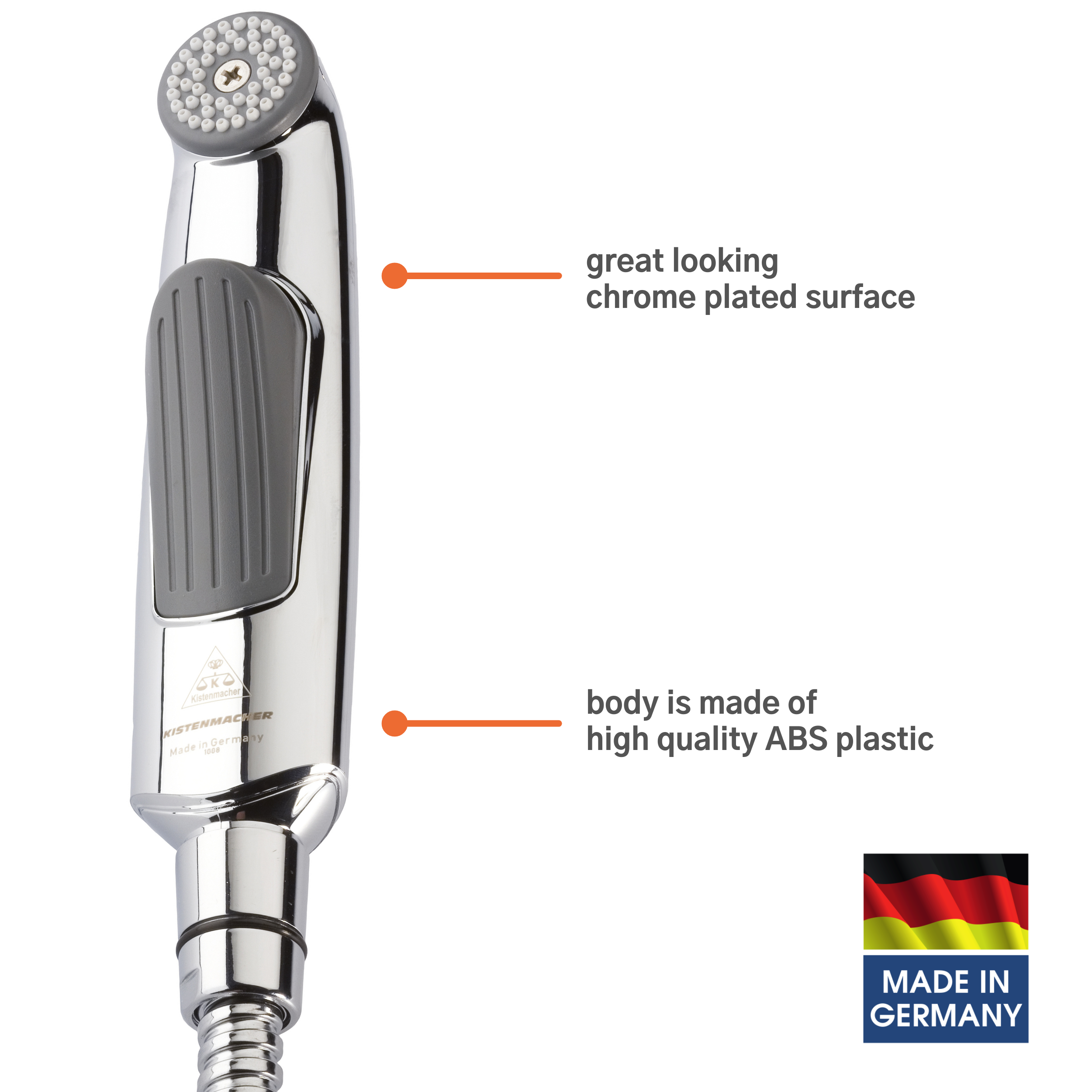 Bidet handle Deluxe, chrome