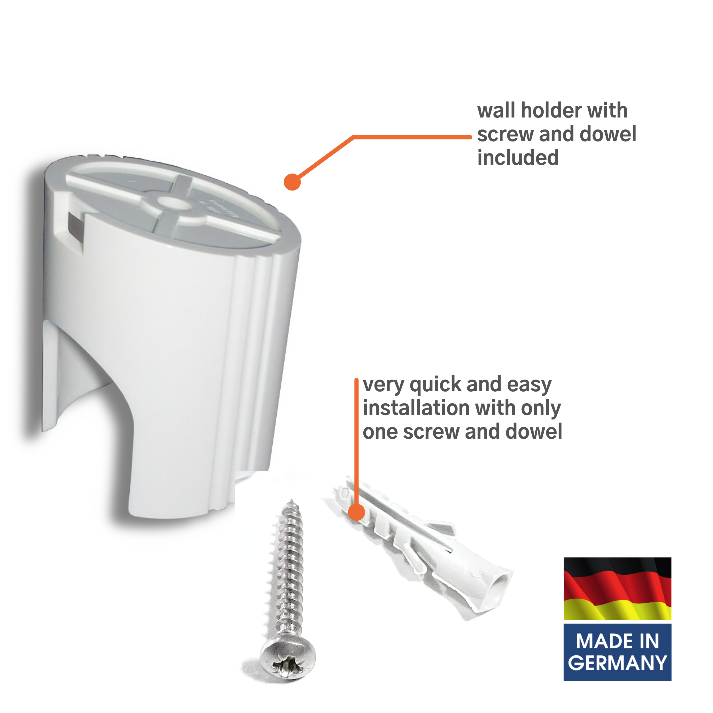 Shattaf-Set KISTENMACHER Classic chrome, complete set with bidet handle, 120 cm bidet hose and wall holder 