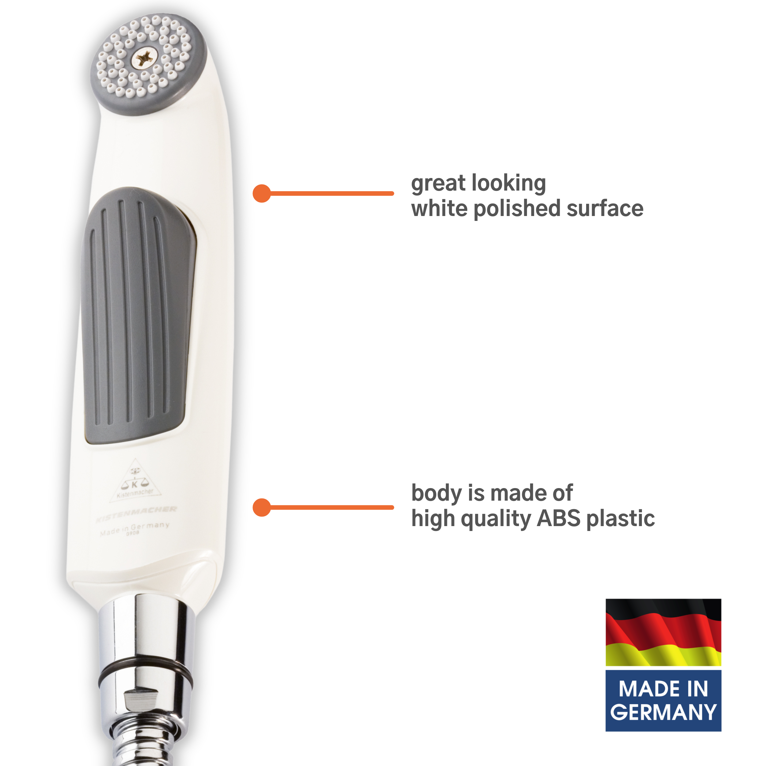 Bidet handle Deluxe, white