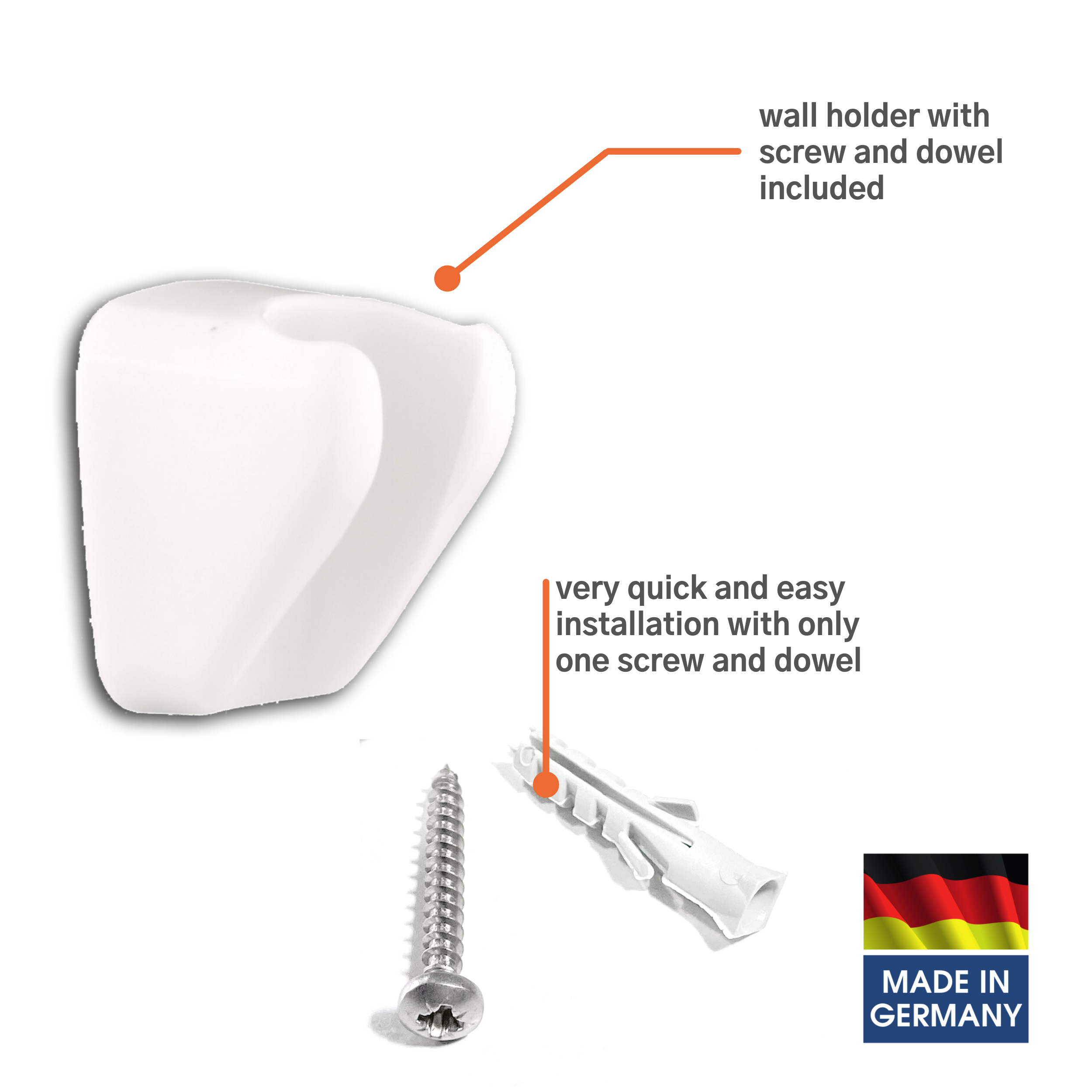 Bidet handle Deluxe, white